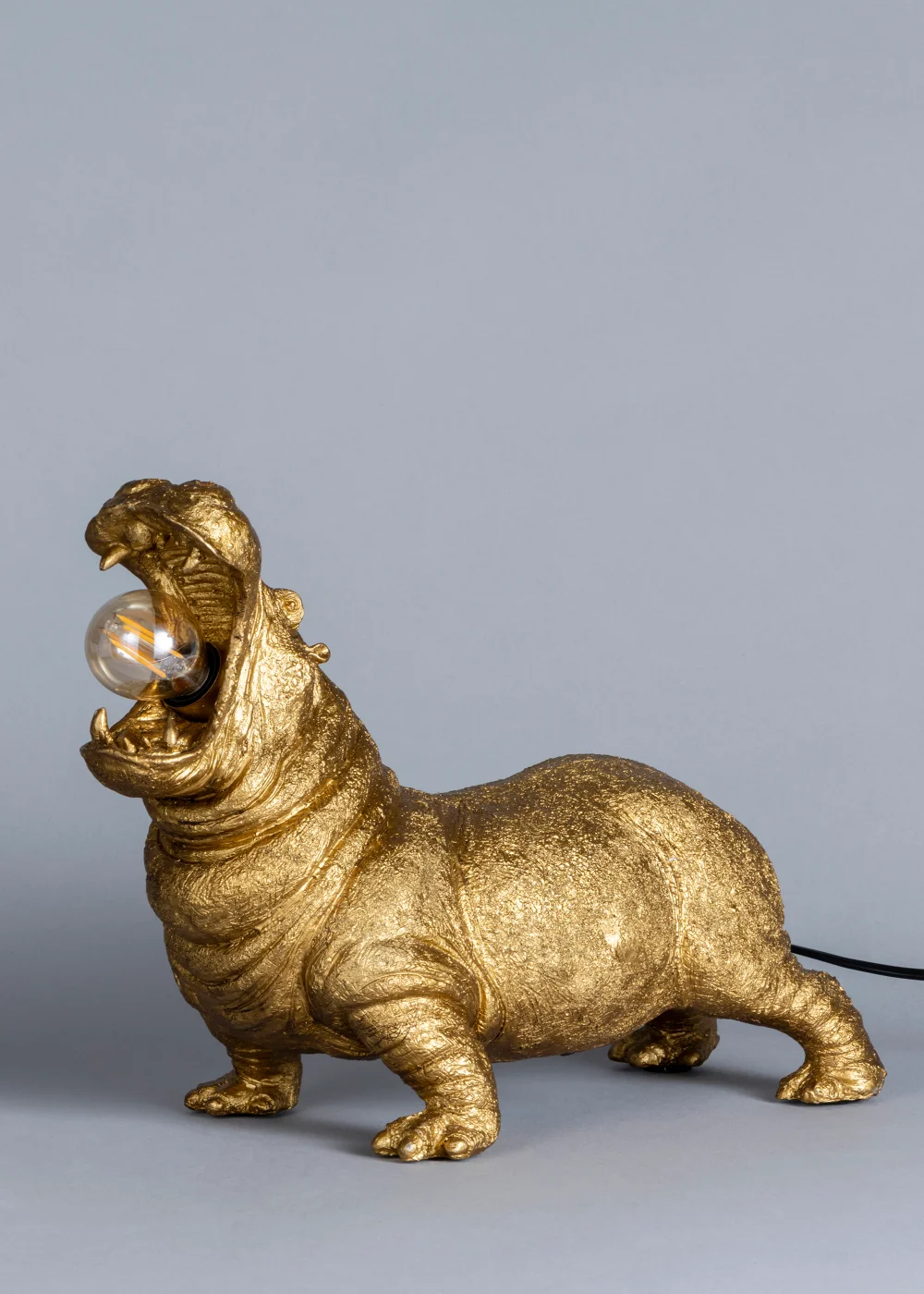 BHS Bernard Hippo Table Lamp Gold (28cm x 34cm) - One Size Image 4