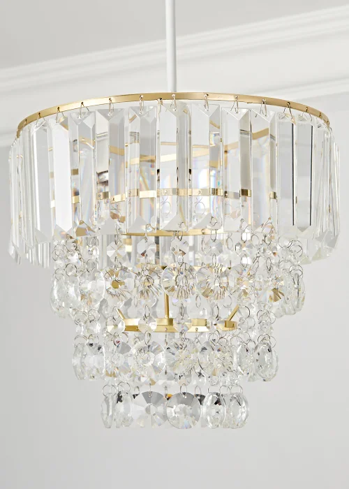 BHS Paladina Easyfit Ceiling Light Brass (25cm x 25cm) - One Size Image 1