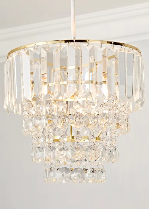 BHS Paladina Easyfit Ceiling Light Brass (25cm x 25cm) - One Size Image 4