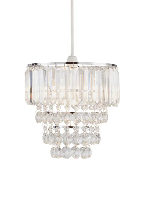 BHS Paladina Easyfit Ceiling Light Chrome (25cm x 25cm) - One Size Image 4