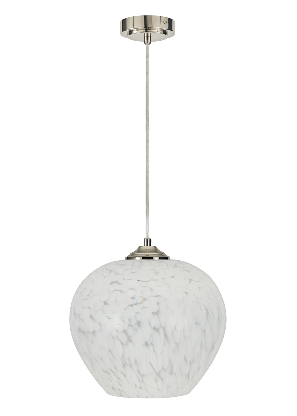BHS Agnes Flakestone Ceiling Pendant Satin Nickel - One Size Image 2