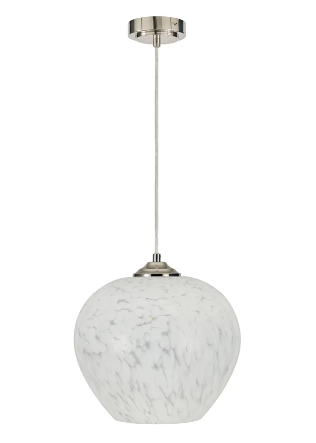 BHS Agnes Flakestone Ceiling Pendant Satin Nickel