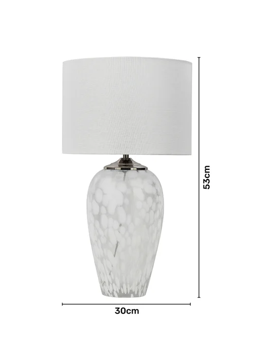 BHS Flakestone Glass Table Lamp Nickel (53cm x 30cm) - One Size Image 6
