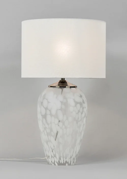 BHS Flakestone Glass Table Lamp Nickel (53cm x 30cm) - One Size Image 4
