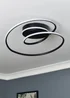 BHS Pei Black Rings LED Flush Ceiling Light - One Size Image 1