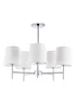 BHS Mira Semi Flush Ceiling 5 Light Chrome & Natural (40cm x 47cm) - One Size Image 5