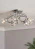 BHS Marianne Flush Ceiling 5 Light Chrome (20cm x 40cm) - One Size Image 1
