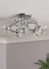 BHS Marianne Flush Ceiling 5 Light Chrome (20cm x 40cm) - One Size Image 2