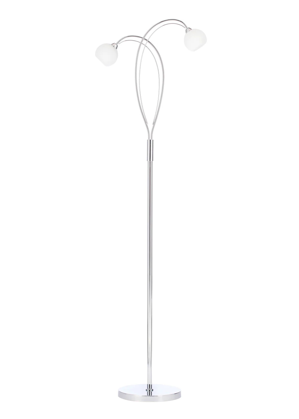 BHS Soni Floor Lamp 2 Light Chrome (149cm x 45cm) - One Size Image 5