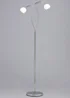 BHS Soni Floor Lamp 2 Light Chrome (149cm x 45cm) - One Size Image 4