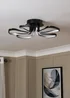 BHS Black Alvar 5 Petals LED Flush Light - One Size Image 2