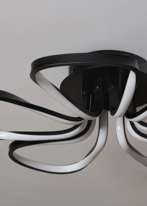 BHS Black Alvar 5 Petals LED Flush Light - One Size Image 3