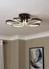 BHS Black Alvar 5 Petals LED Flush Light - One Size Image 1