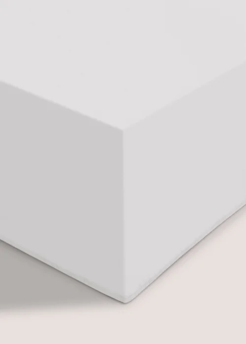 White Cotton Deep Fitted Bed Sheet (180 Thread Count) - Single Image 1