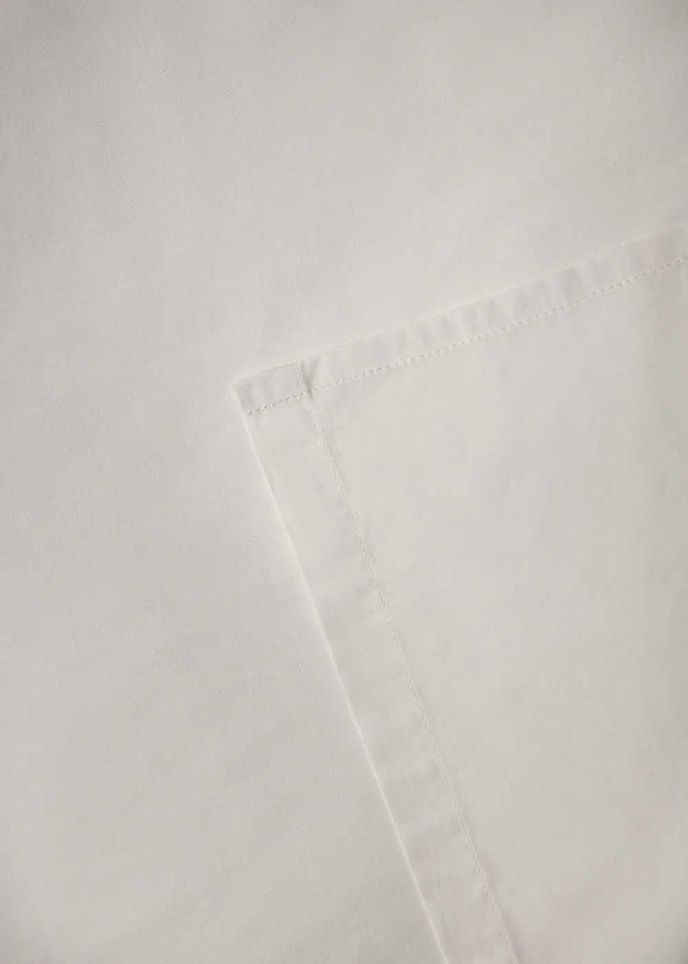 White 100% Cotton Flat Bed Sheet - Double Image 2