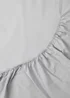 Grey Cotton Deep Fitted Bed Sheet (180 Thread Count) - Single Image 2