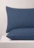 2 Pack Navy Cotton Housewife Pillowcases Image 1