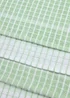 4 Pack Light Green Check Terry Tea Towels Image 2