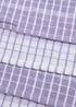 4 Pack Lilac Check Terry Tea Towels Image 2