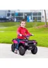 HOMCOM 12V Electric Quad Bike for Kids with LED Headlights and Music (Pink) - No Size Image 1