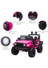 HOMCOM 12V Kids Electric Ride On Car Truck Off-road Toy with Remote Control (Pink) - No Size Image 4