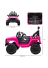 HOMCOM 12V Kids Electric Ride On Car Truck Off-road Toy with Remote Control (Pink) - No Size Image 3