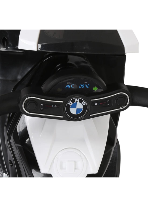 HOMCOM Electric Kids Ride on Motorcycle BMW Liscensed with Headlights and Music (Black) - No Size Image 4