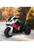 HOMCOM Electric Kids Ride on Motorcycle BMW Liscensed with Headlights and Music (Red) - No Size Image 1