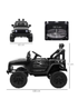 HOMCOM 12V Kids Electric Ride On Car Truck Off-road Toy with Remote Control (Black) - No Size Image 3