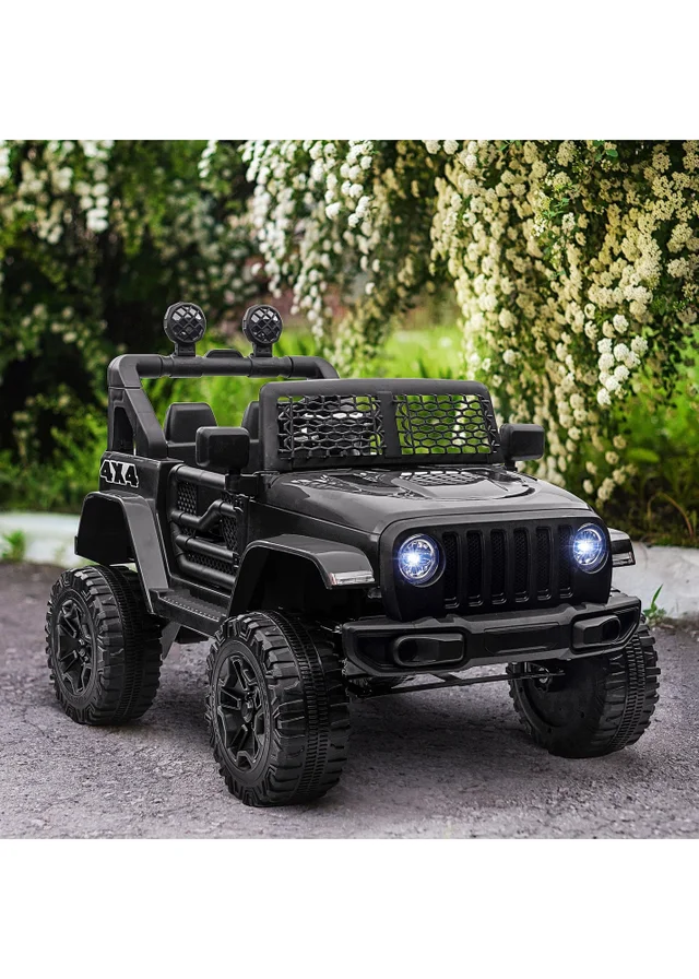 HOMCOM 12V Kids Electric Ride On Car Truck Off-road Toy with Remote Control (Black)