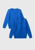 Boys 2 Pack Royal Blue V Neck Knit School Jumper (3-13yrs) - Age 3 Years Image 1