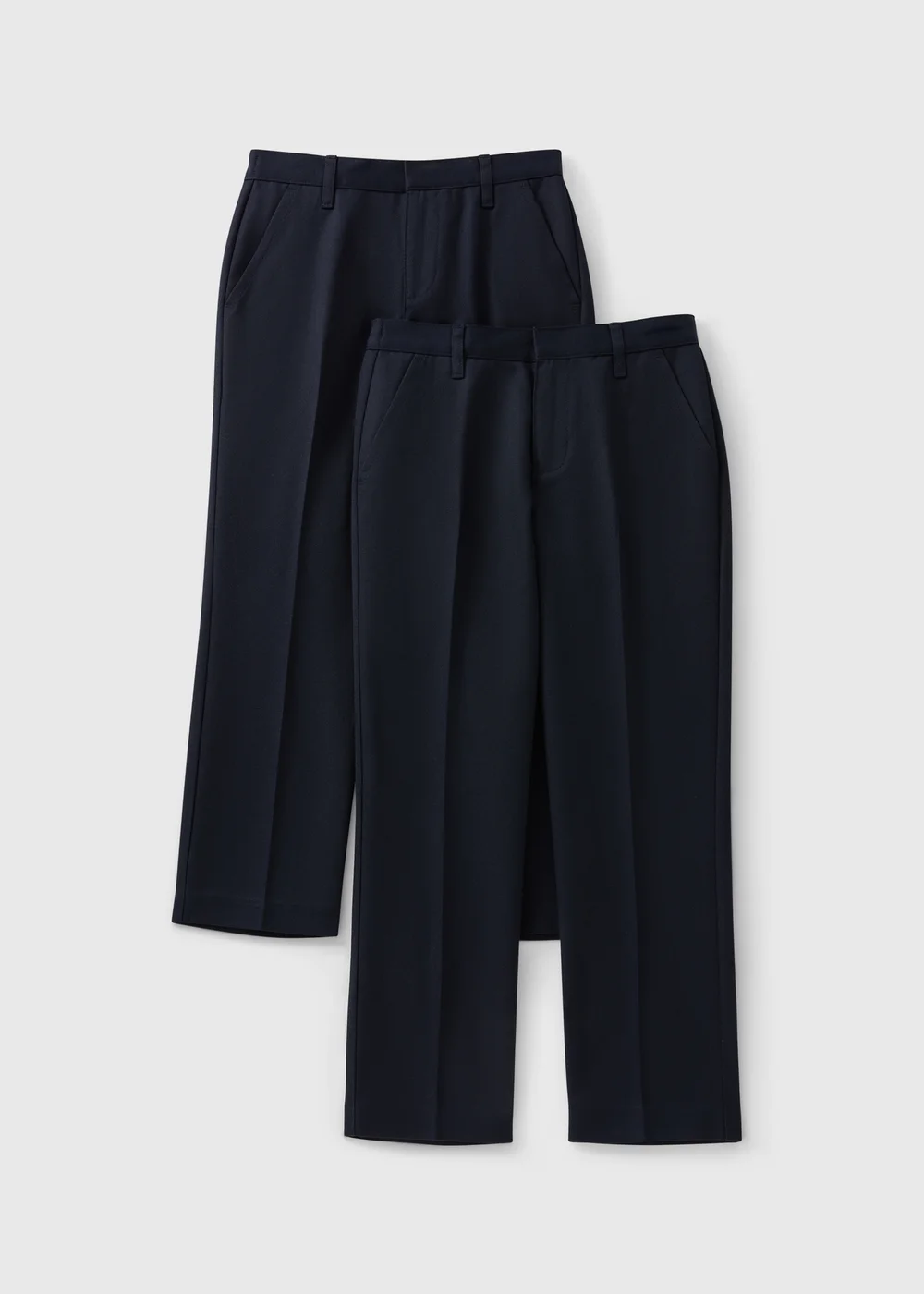 Boys 2 Pack Navy Slim Fit School Trousers (4-12yrs) - Age 4 Years Image 1