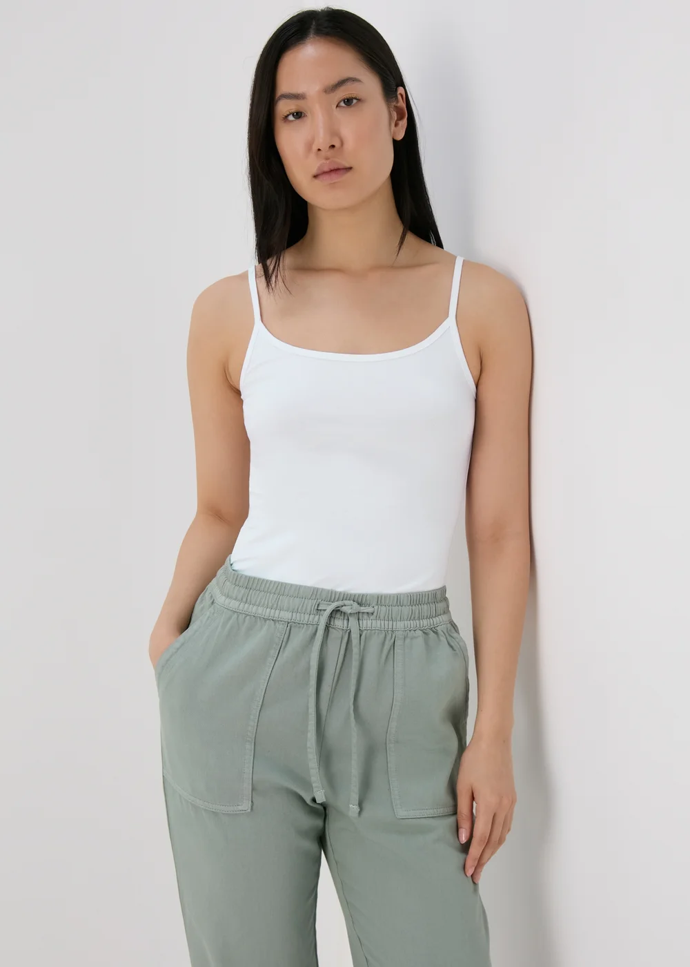 White Basic Cami Top - Size 22 Image 1