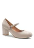 Where's That From Araceli Block Heel Mary Jane Pumps In Nude - Size 7 Image 1