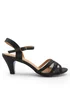 Where's That From Jillian Diamante Strappy Heel In Black Glitter - Size 3 Image 1