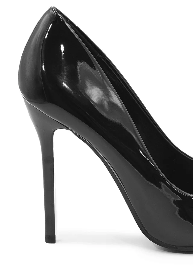 Where's That From Kyra Black Patent High Heel Pumps