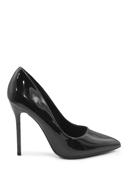 Where's That From Kyra Black Patent High Heel Pumps - 4 Image 1