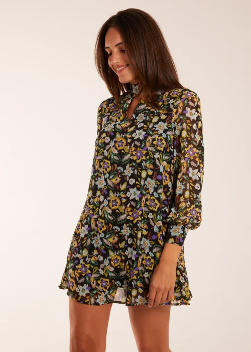 Blue Vanilla Multi High Neck Swing Dress - 10 Image 2