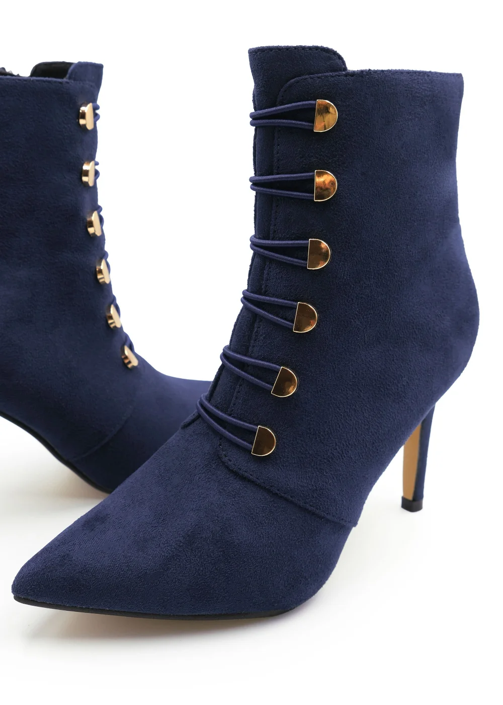 Where's That From Blue Suede Blythe Pointed Toe Ankle Boots - 8 Image 2