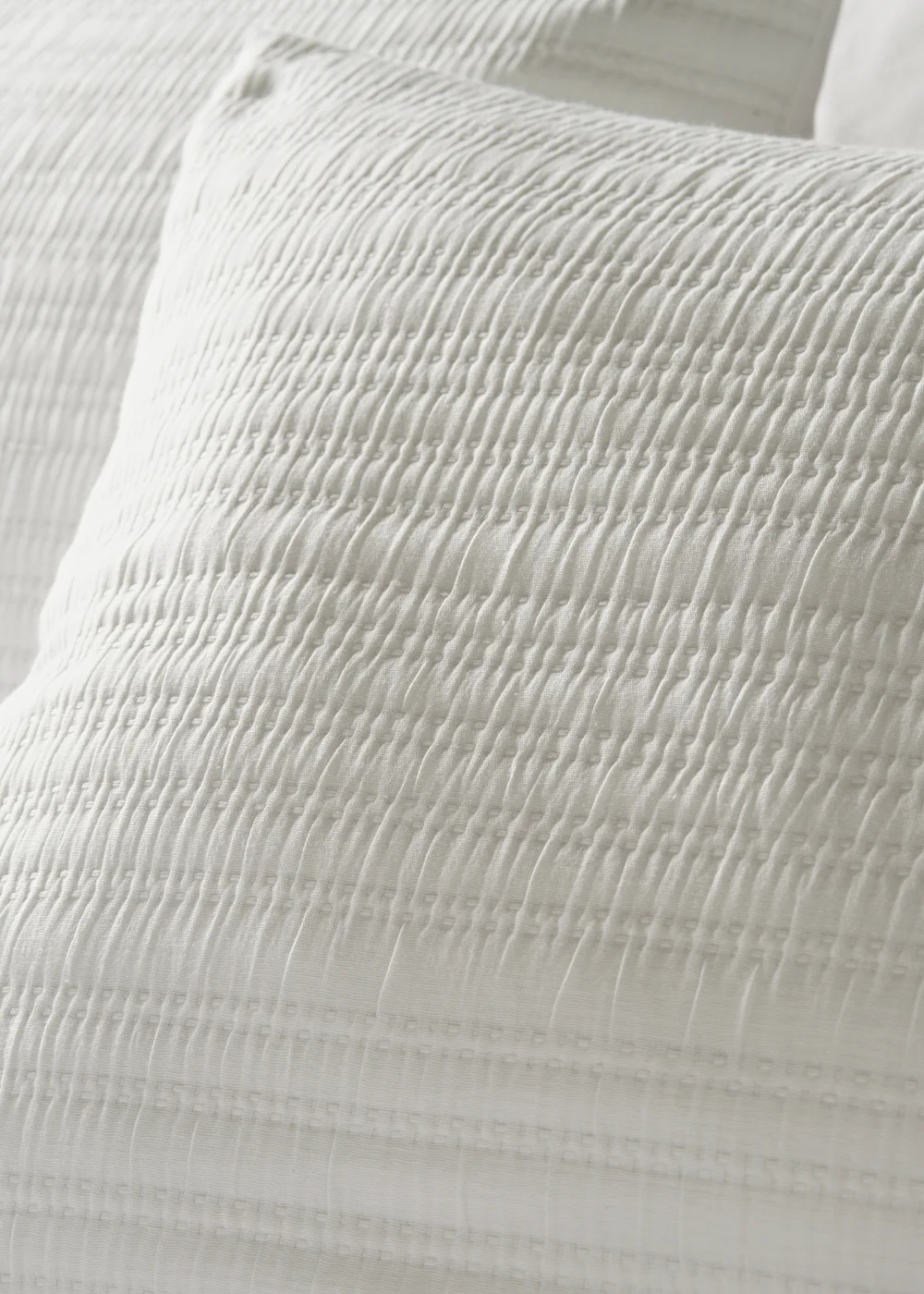 White Stitch Stripe Duvet Set - Double Image 2