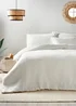 White Stitch Stripe Duvet Set - Double Image 1