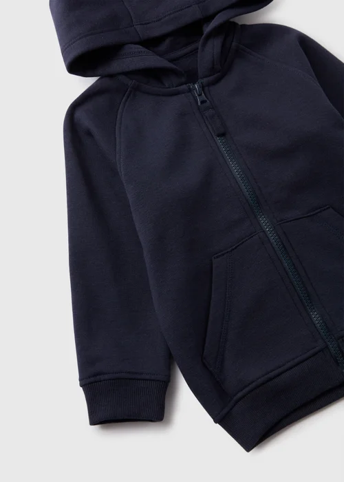 Boys Navy Zip Up Hoodie (1-7yrs) - 1 to 1 half years Image 2