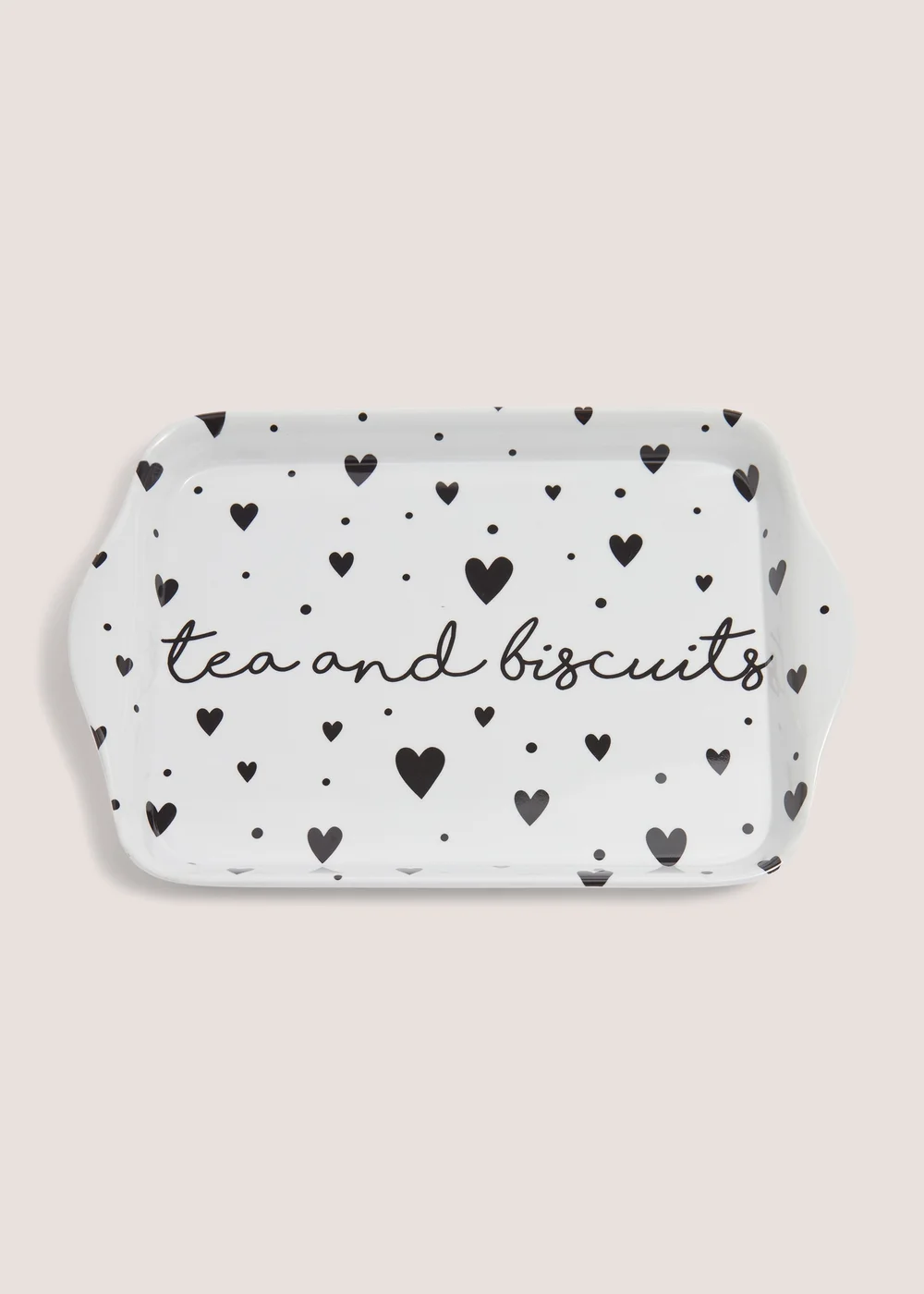 White Heart Tea Tray Image 1