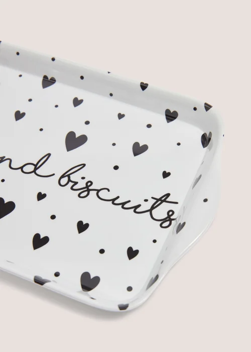 White Heart Tea Tray Image 2