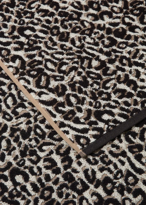 Black & Natural Casa Leopard Print 100% Cotton Towels - Hand Towel Image 2