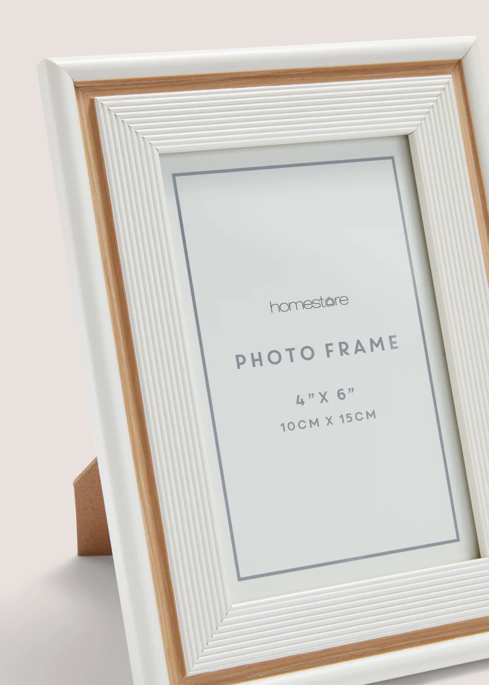 White Woven Wooden Frame Image 2