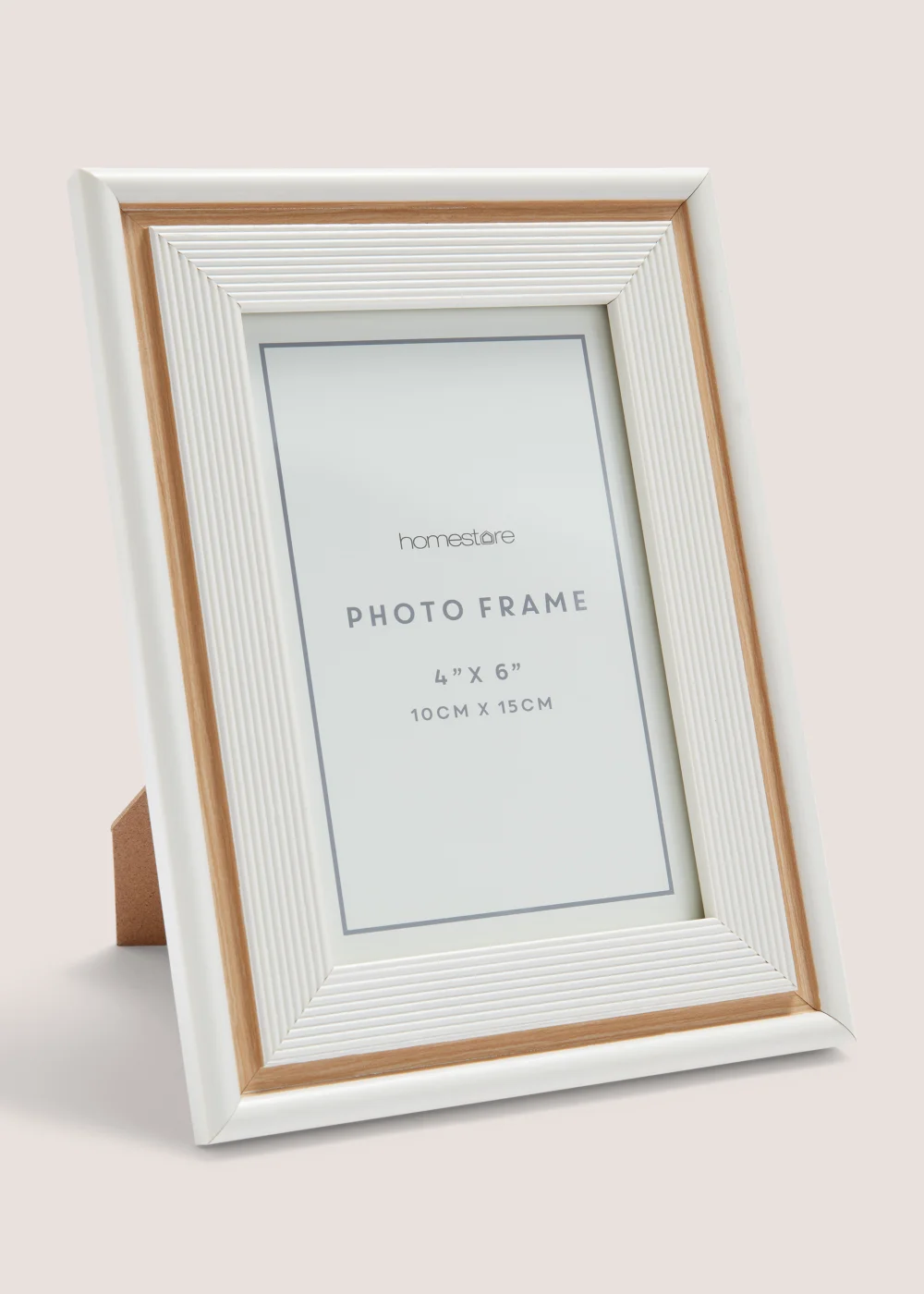 White Woven Wooden Frame Image 1