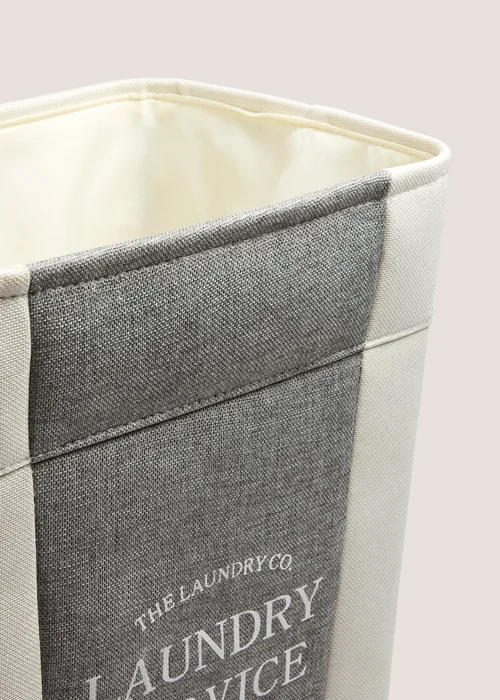 Laundry Co Grey Fabric Laundry Bag (55x40x30cm) Image 2