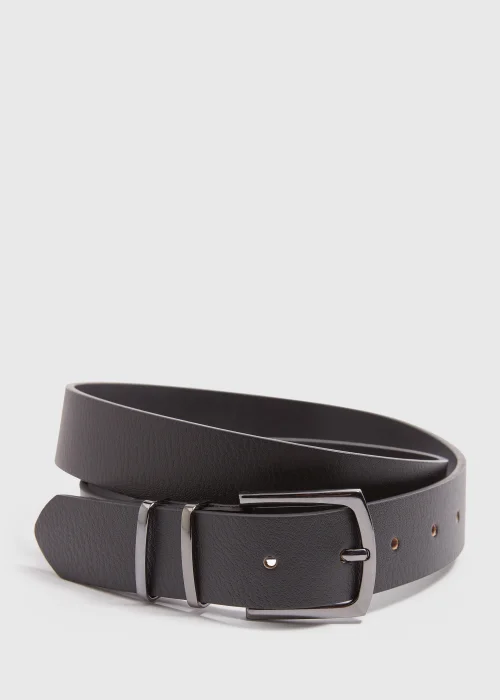 Black Leather Belt - Small Image 1