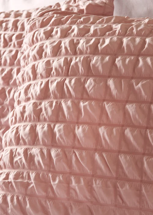 Pink Seersucker Duvet Set - Double Image 2